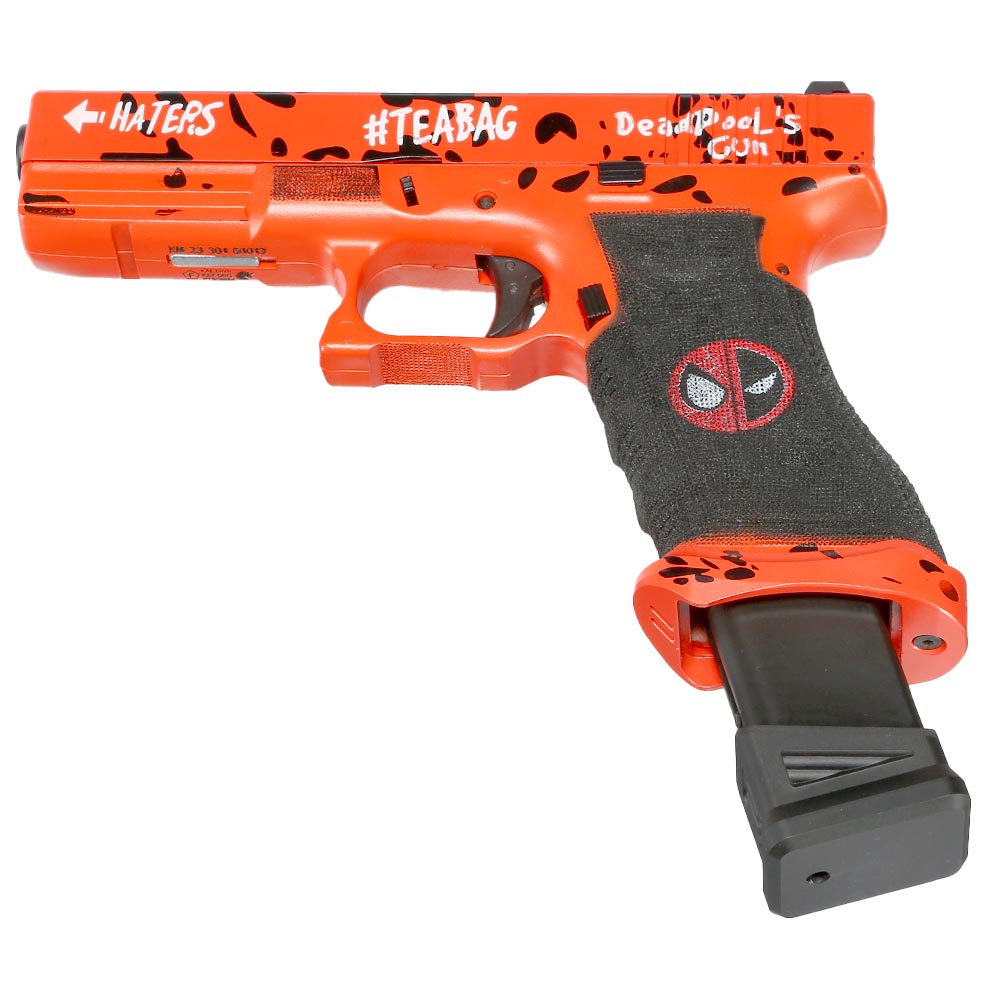 Double Bell DB17 Airsoftpistole mit Metallschlitten GBB 6mmBB DP Painted Edition inkl. Pistolenkoffer Bild 5
