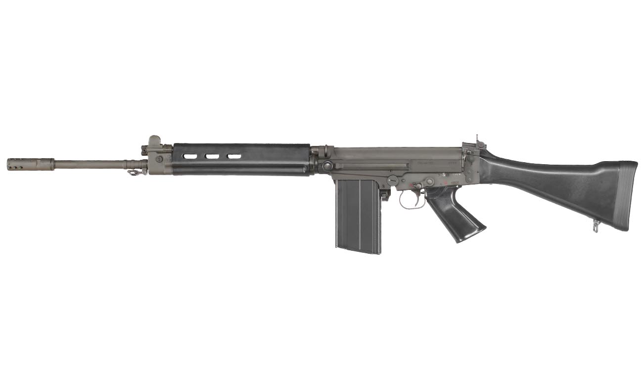 VFC FN Herstal FAL Type III CNC Vollmetall Gas-Blow-Back 6mm BB schwarz inkl. Holzkiste - Deluxe Version Bild 1