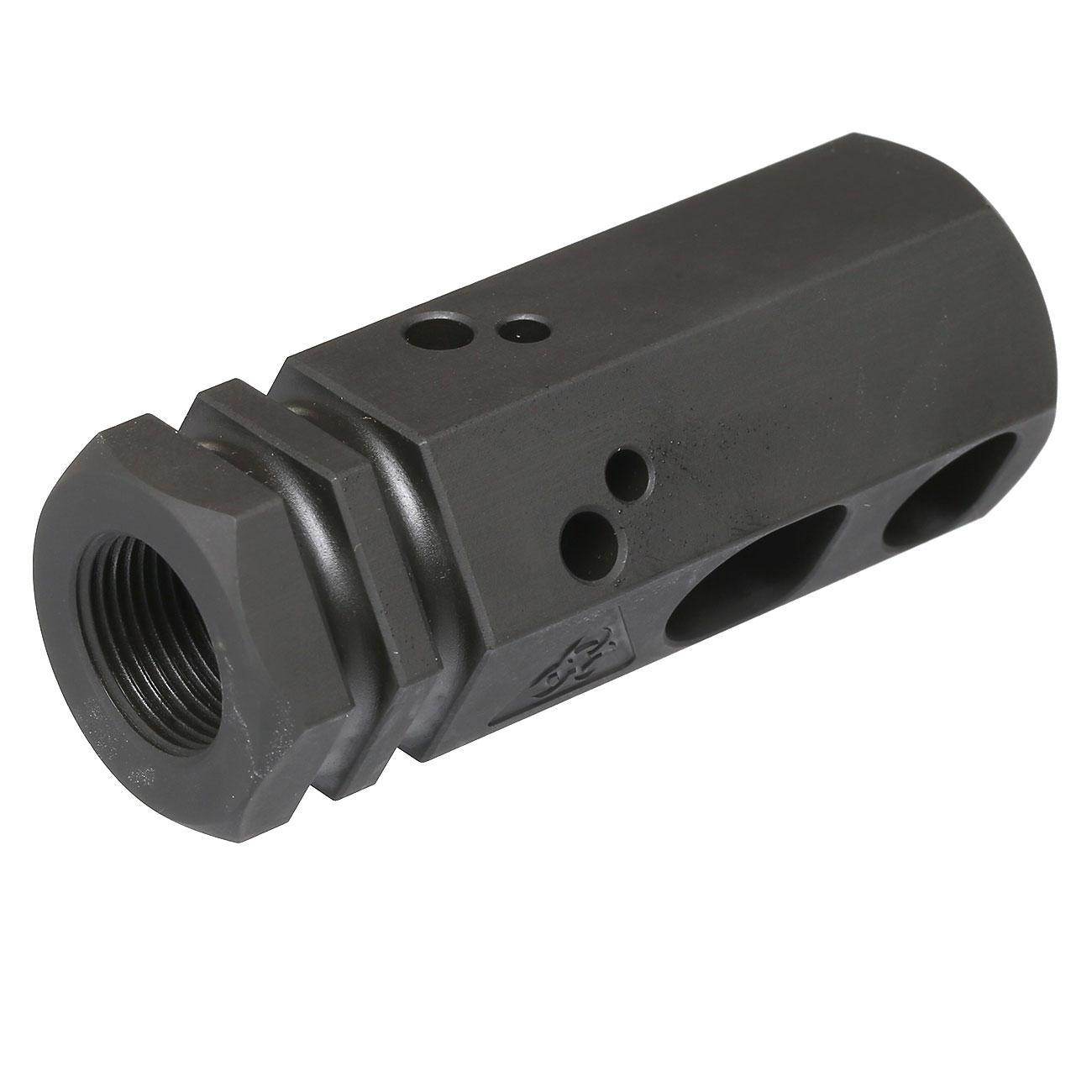 King Arms Black Rain Ordnance Compensator Hex-Edition Stahl schwarz 14mm- Bild 1