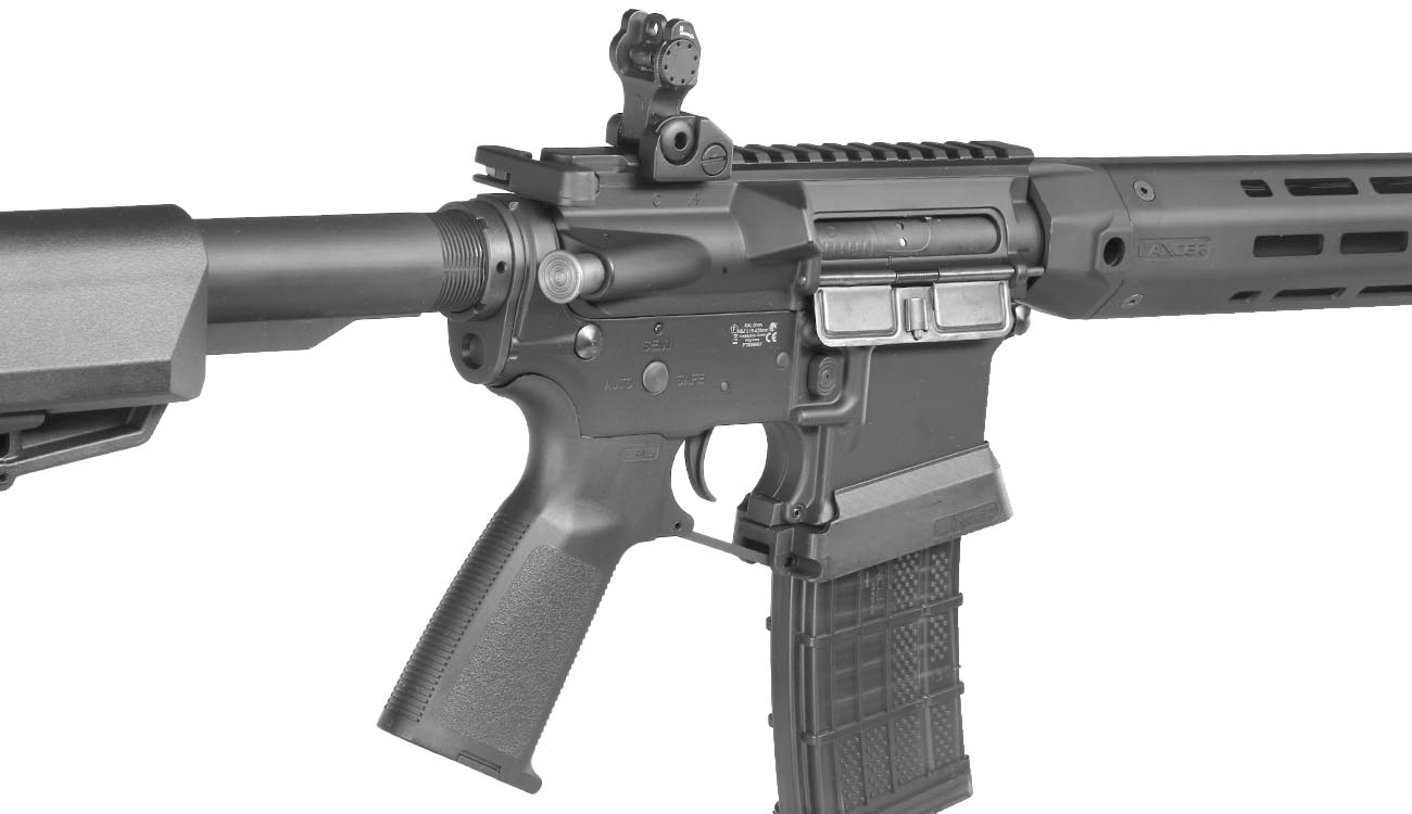 King Arms / EMG Lancer Systems L15 Defense 15 Zoll Vollmetall S-AEG 6mm BB schwarz - Aluminium Version Bild 8