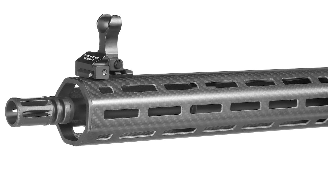 King Arms / EMG Lancer Systems L15 Defense 12 Zoll Vollmetall S-AEG 6mm BB schwarz - Real Carbon Version Bild 6