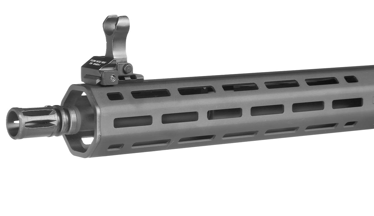 King Arms / EMG Lancer Systems L15 Defense 12 Zoll Vollmetall S-AEG 6mm BB schwarz - Aluminium Version Bild 6
