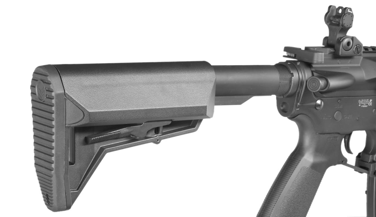 King Arms / EMG Lancer Systems L15 Defense 8 Zoll Vollmetall S-AEG 6mm BB schwarz - Real Carbon Version Bild 9