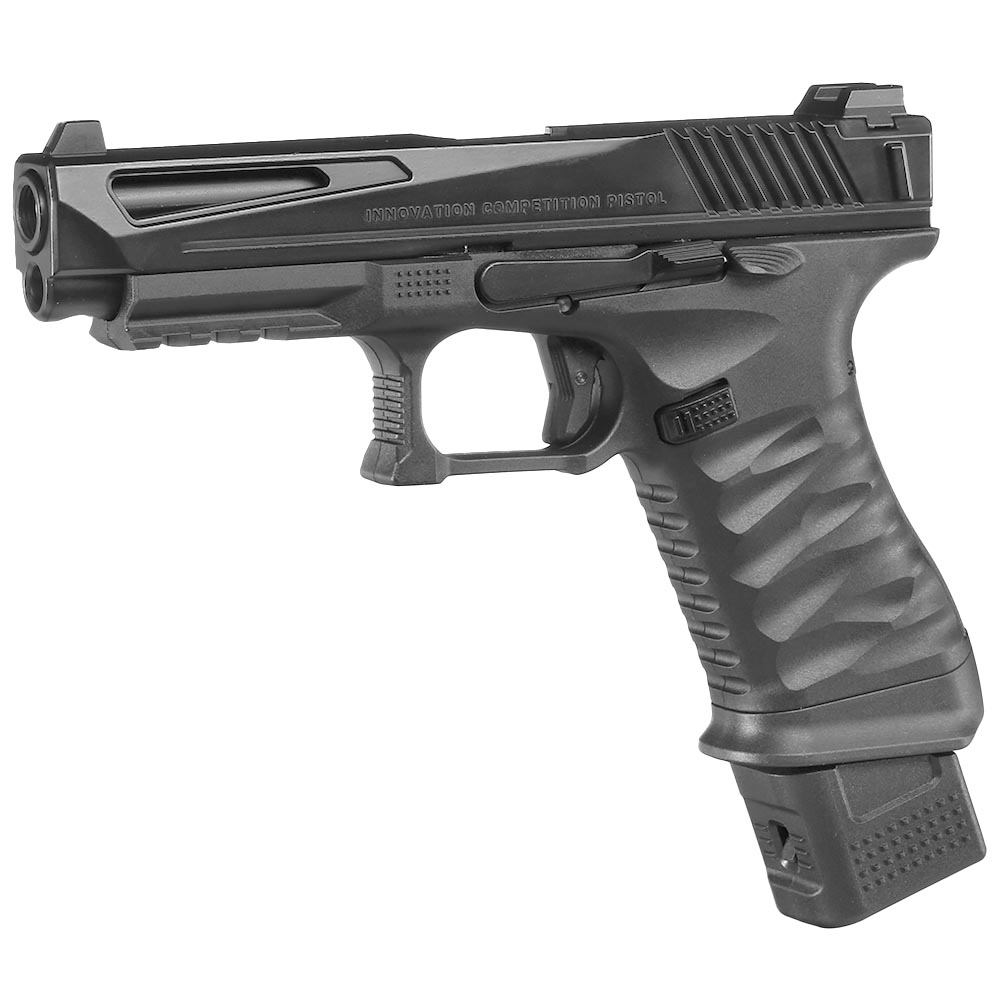 ICS BLE ICP Innovation Competition Pistol m. Metallschlitten GBB 6mm BB schwarz