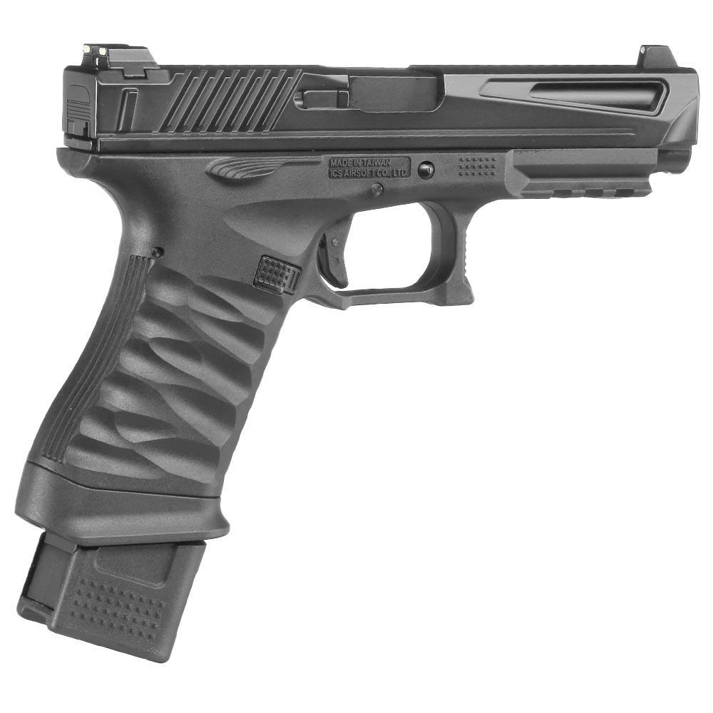 ICS BLE ICP Innovation Competition Pistol m. Metallschlitten GBB 6mm BB schwarz Bild 4