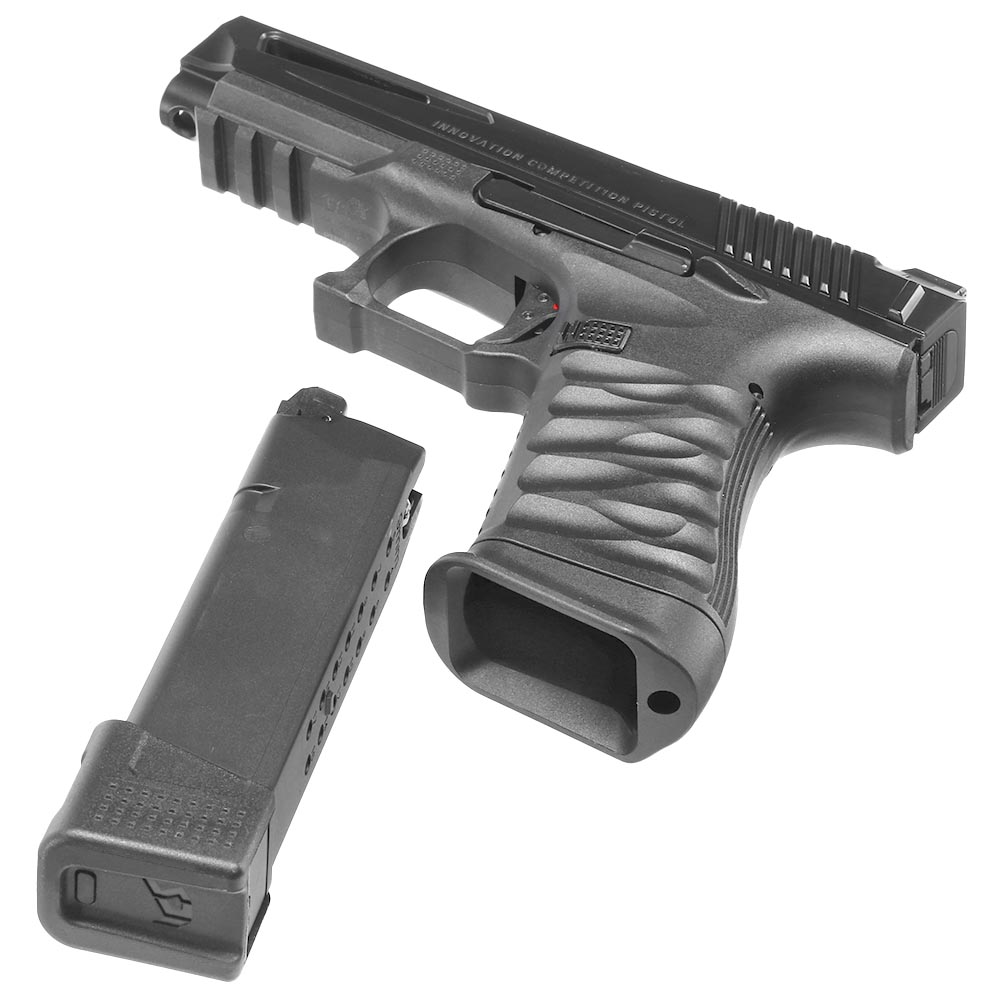 ICS BLE ICP Innovation Competition Pistol m. Metallschlitten GBB 6mm BB schwarz Bild 6