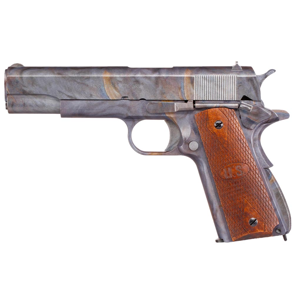 Cybergun / AWC Auto-Ordnance 1911 Vollmetall GBB 6mm BB Marple Pattern - Echtholzgriffschalen Bild 1