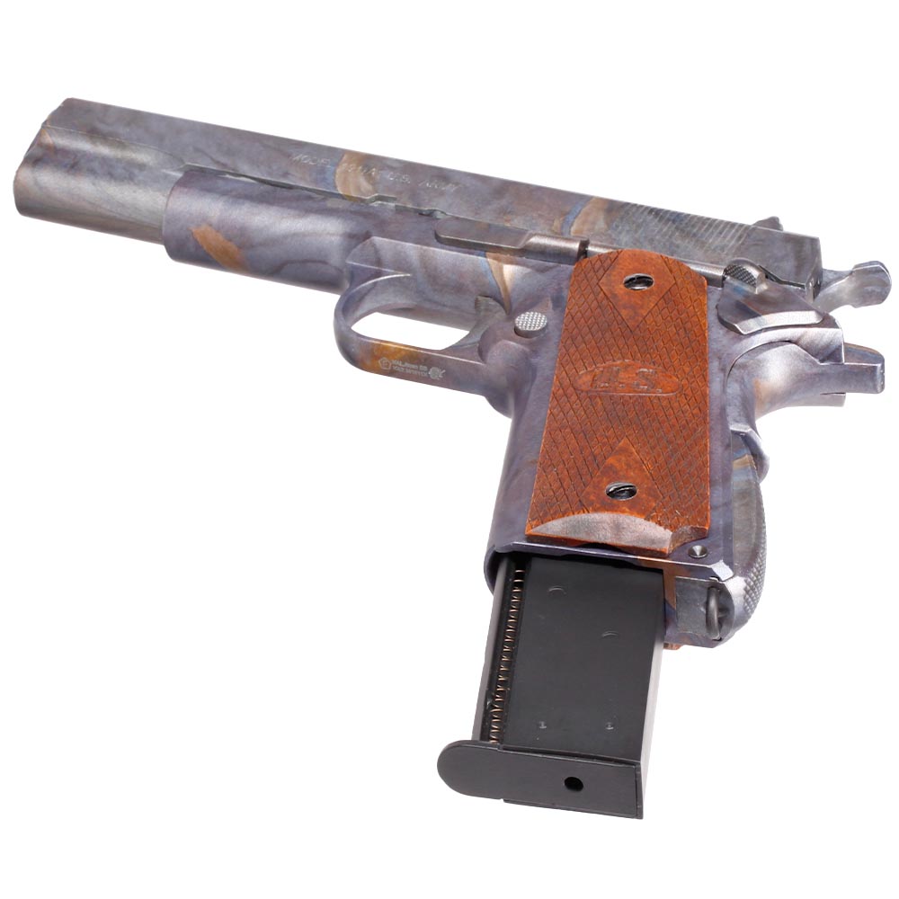 Cybergun / AWC Auto-Ordnance 1911 Vollmetall GBB 6mm BB Marple Pattern - Echtholzgriffschalen Bild 5
