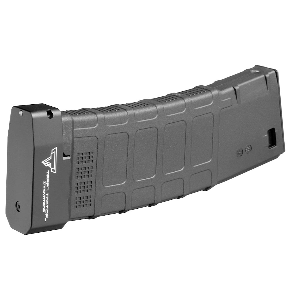 EMG / TTI M4 / M16 Polymer-Magazin Mid-Cap 220 Schuss mit Aluminium Extended Baseplate schwarz Bild 1