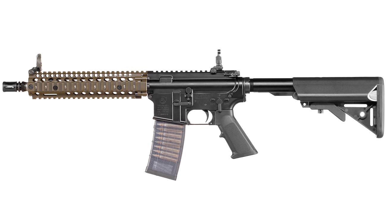 EMG / Cyma Colt MK18 MOD1 Vollmetall CGS T8-System Gas-Blow-Back 6mm BB Dualtone Bild 1