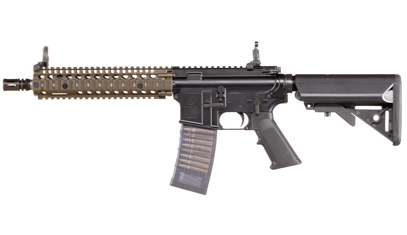 EMG / Cyma Colt MK18 MOD1 Vollmetall CGS T8-System Gas-Blow-Back 6mm BB Dualtone Bild 2