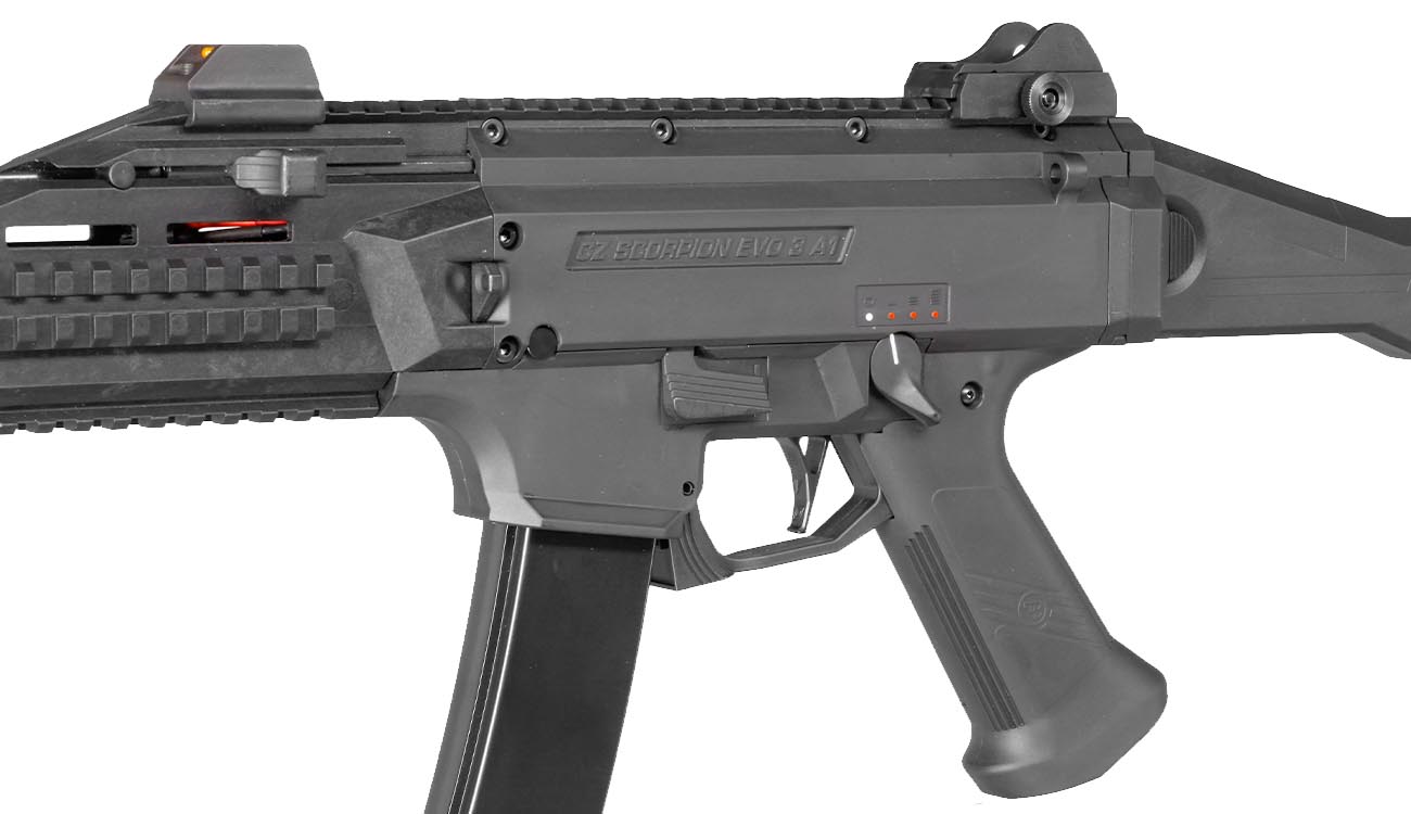 ASG CZ Scorpion EVO 3 - A1 Sub Machine Gun Leviathan ECU S-AEG 6mm BB schwarz - Ultimate CNC Edition Bild 9