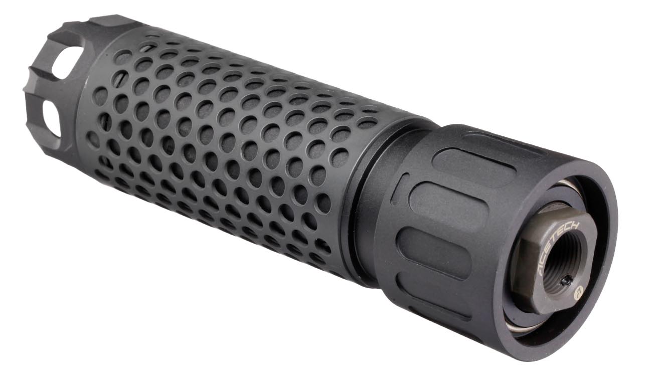 Acetech Predator MKIII Suppressor mit Blaster MS Flame Effect Flasher Unit inkl. Akku + Flash-Hider 14mm- schwarz Bild 5