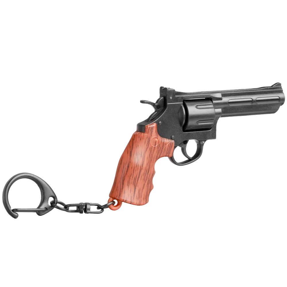 WoSport Schlsselanhnger Revolver 1:4 Miniaturmodell schwarz/braun Bild 4