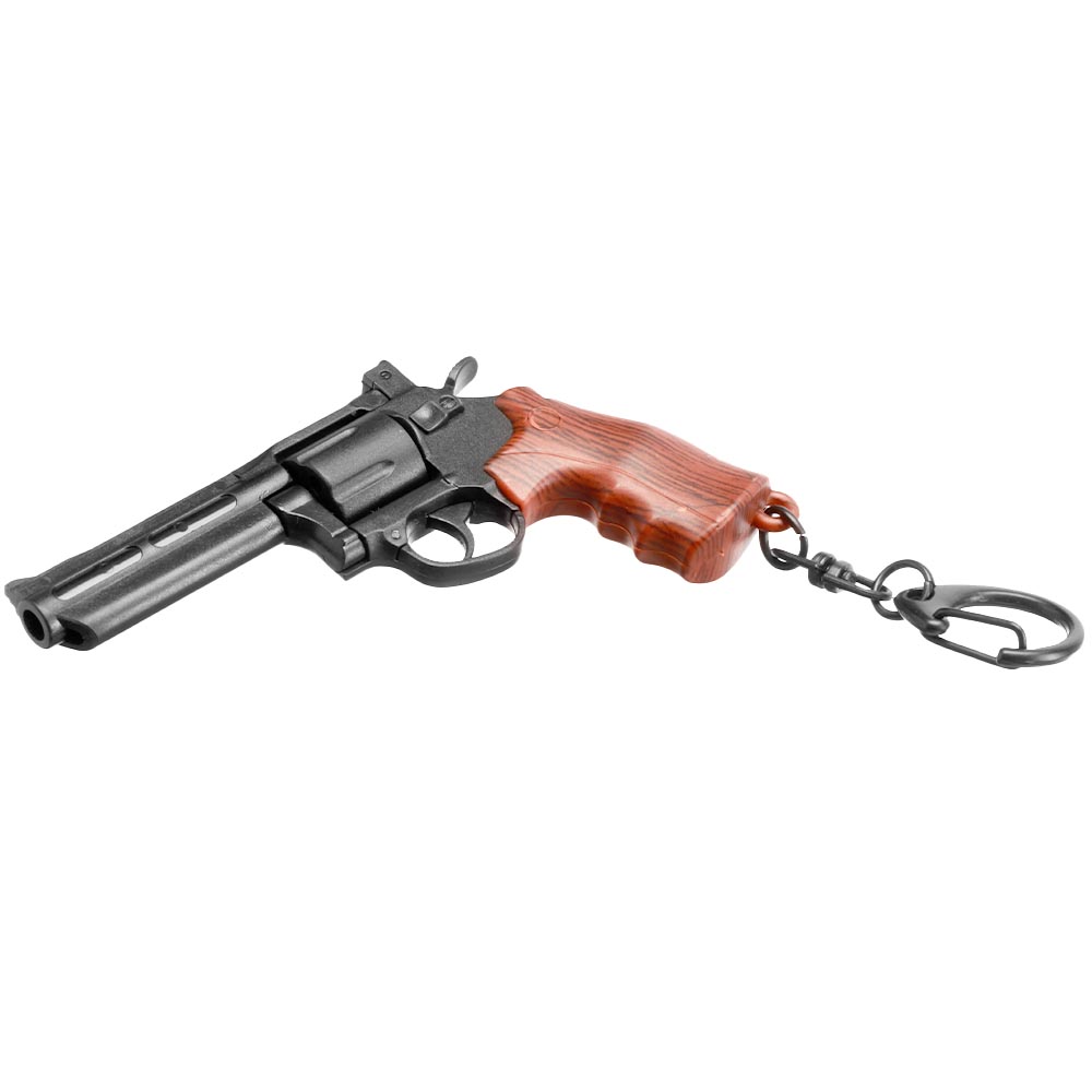 WoSport Schlsselanhnger Revolver 1:4 Miniaturmodell schwarz/braun Bild 5