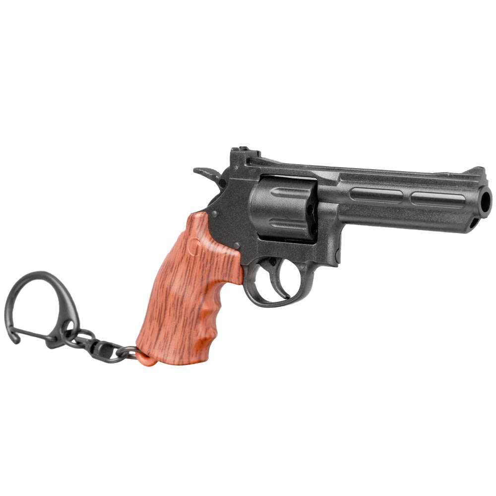 WoSport Schlsselanhnger Revolver 1:4 Miniaturmodell schwarz/braun Bild 6