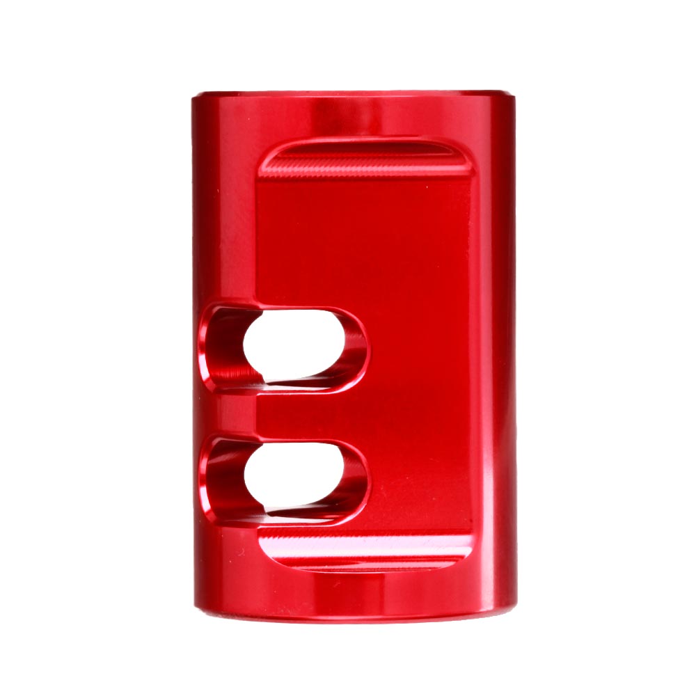 TTI Airsoft CNC Aluminium Compensator Type-A f. Pistolen mit 14mm- Auengewinde rot Bild 5