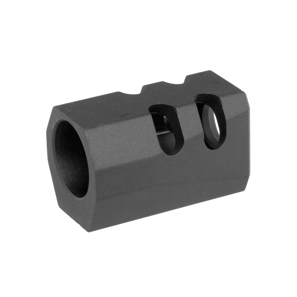 TTI Airsoft CNC Aluminium Compensator Type-B f. Pistolen mit 14mm- Auengewinde schwarz Bild 3