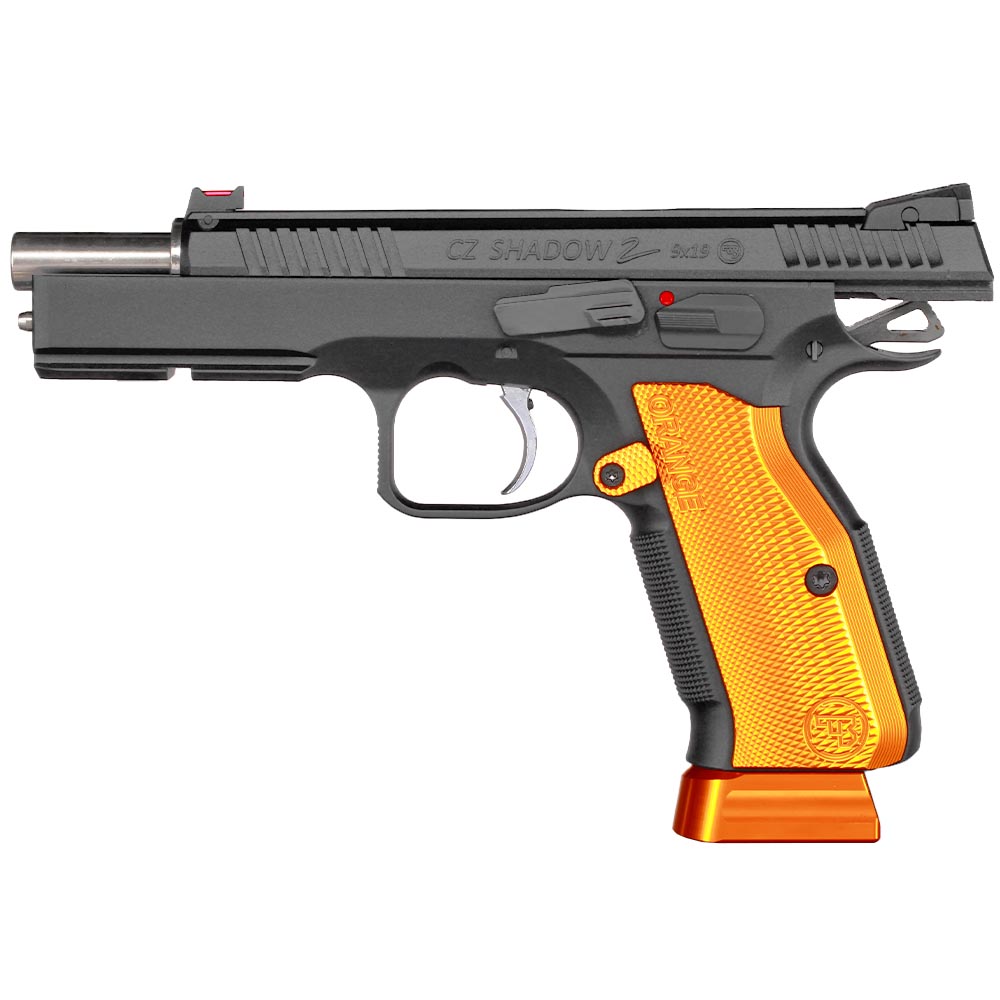 KJ Works CZ Shadow 2 Vollmetall mit Edelstahllauf CO2 BlowBack 6mm BB Orange Special Edition Bild 2