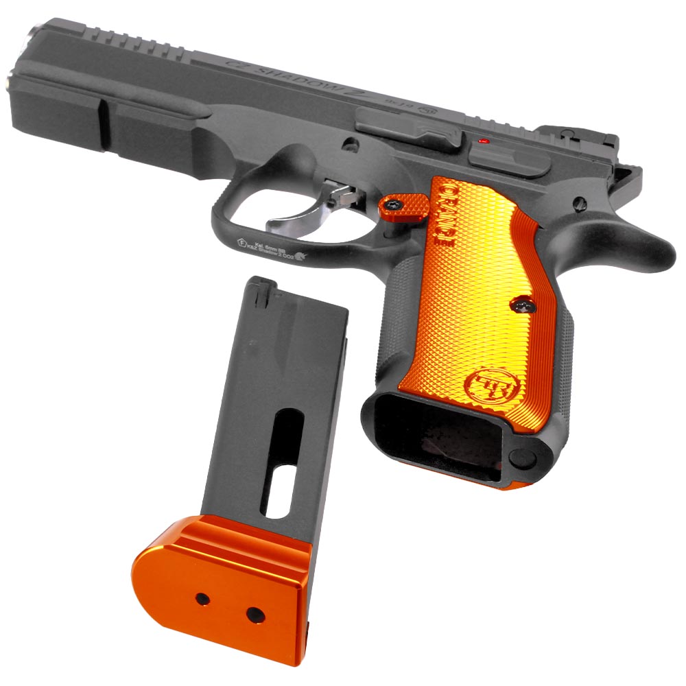 KJ Works CZ Shadow 2 Vollmetall mit Edelstahllauf CO2 BlowBack 6mm BB Orange Special Edition Bild 6