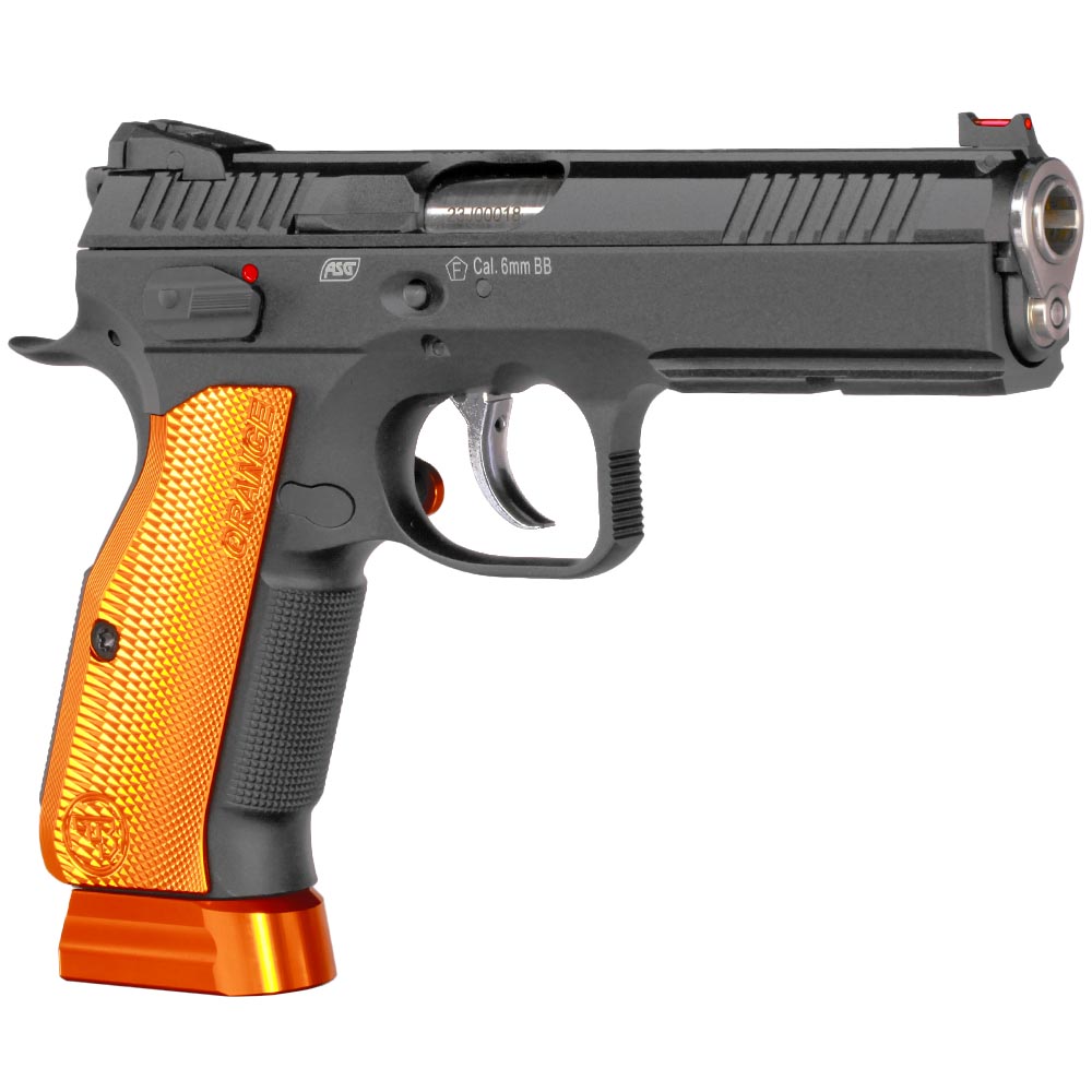 KJ Works CZ Shadow 2 Vollmetall mit Edelstahllauf CO2 BlowBack 6mm BB Orange Special Edition Bild 7