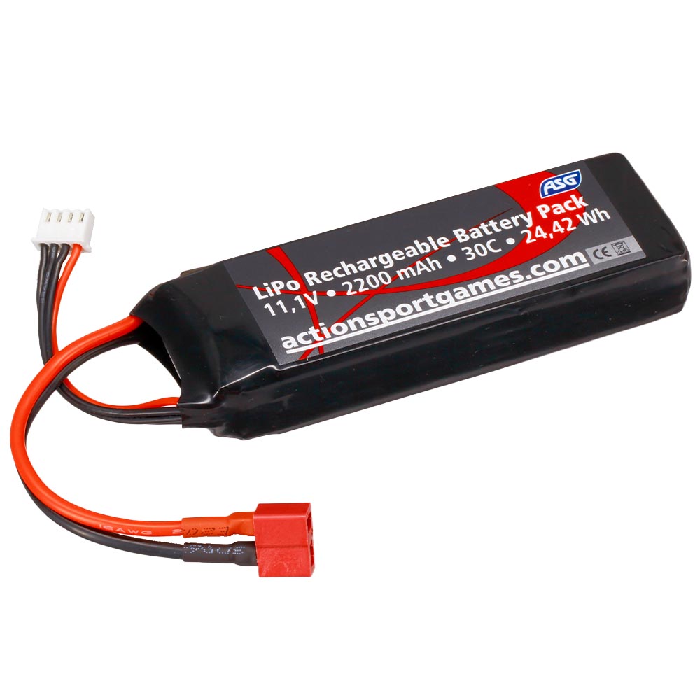 ASG LiPo Akku 11,1V 2200mAh 30C Small-Type m. T-Stecker Anschluss