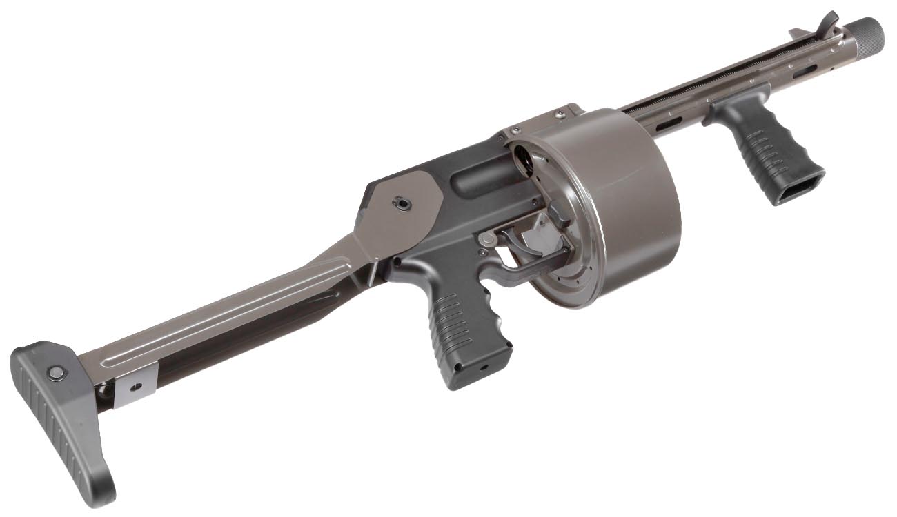 APS Striker-12 MKII Street Sweeper Revolver Gas Shotgun 6mm BB grau Bild 6