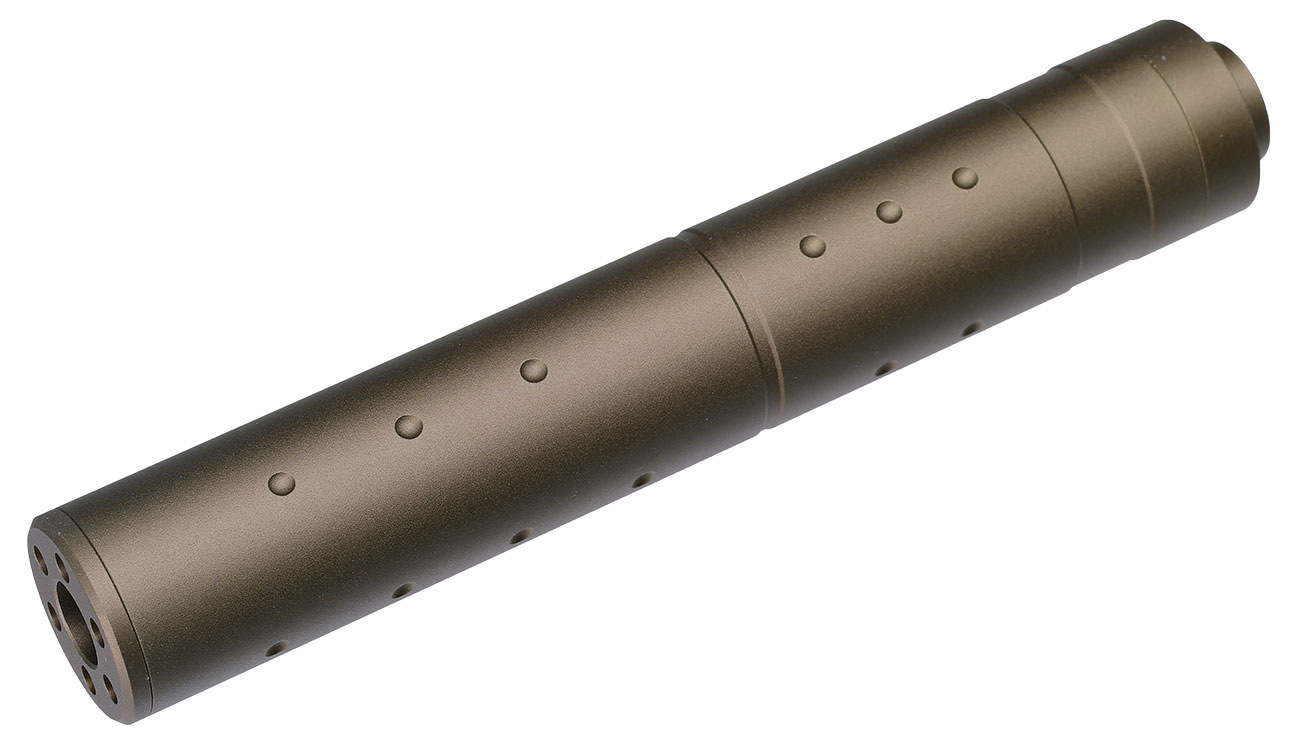 Big Dragon Aluminium Suppressor 195 x 30mm 14mm- Dark Earth