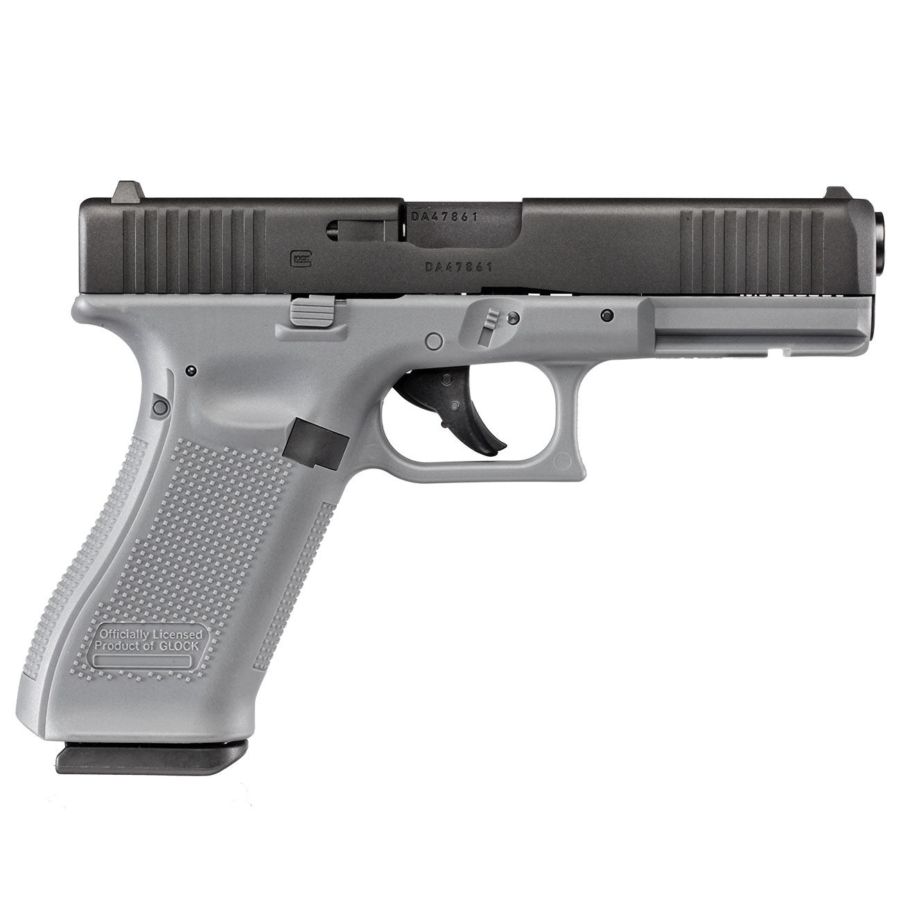 Glock 17 Gen. 5 Airsoft mit Metallschlitten CO2 BlowBack 6mm BB schwarz / Tungsten Grey Bild 3