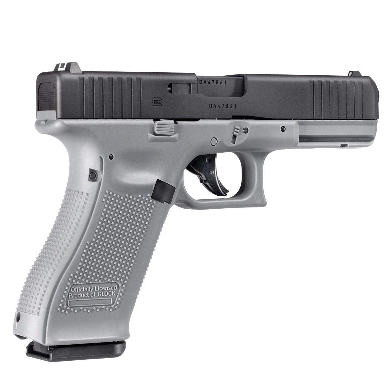 Glock 17 Gen. 5 Airsoft mit Metallschlitten CO2 BlowBack 6mm BB schwarz / Tungsten Grey Bild 4