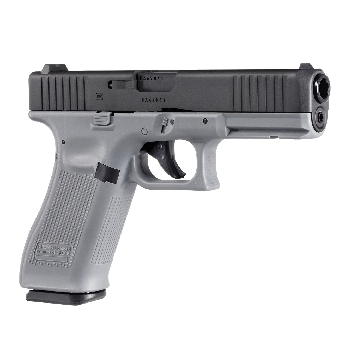 Glock 17 Gen. 5 Airsoft mit Metallschlitten CO2 BlowBack 6mm BB schwarz / Tungsten Grey Bild 7