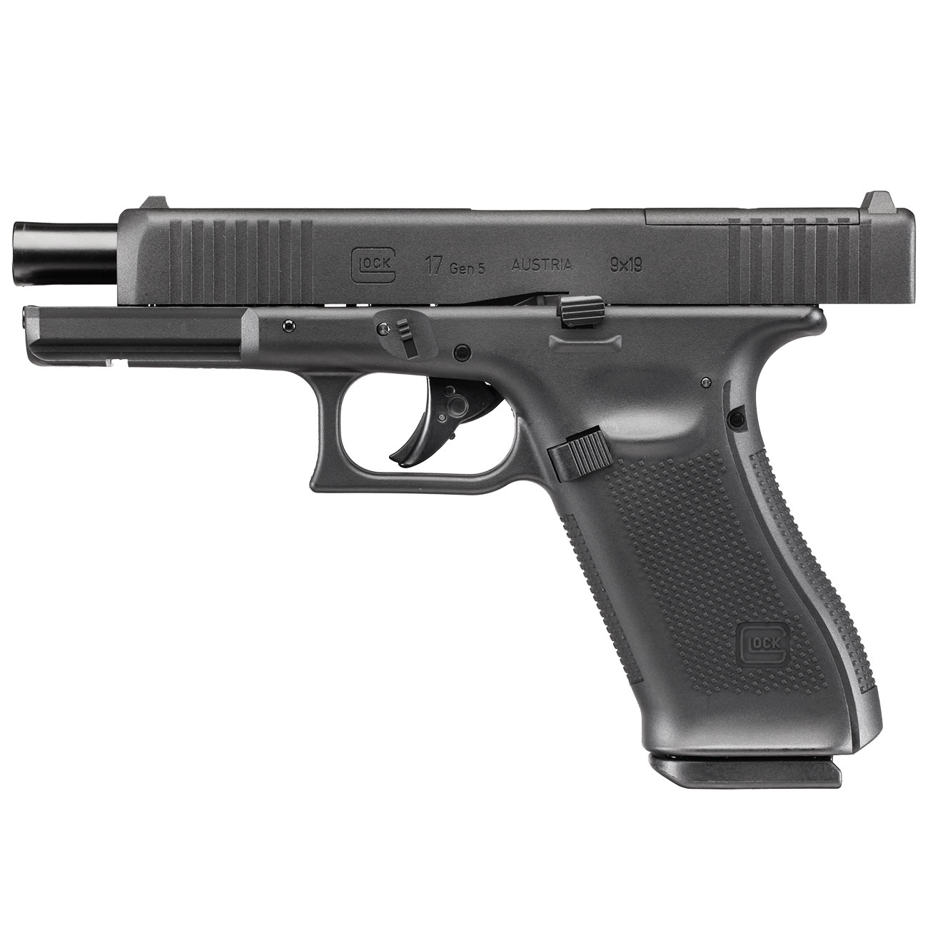 Glock 17 Gen. 5 MOS Airsoft mit Metallschlitten CO2 BlowBack 6mm BB schwarz Bild 2
