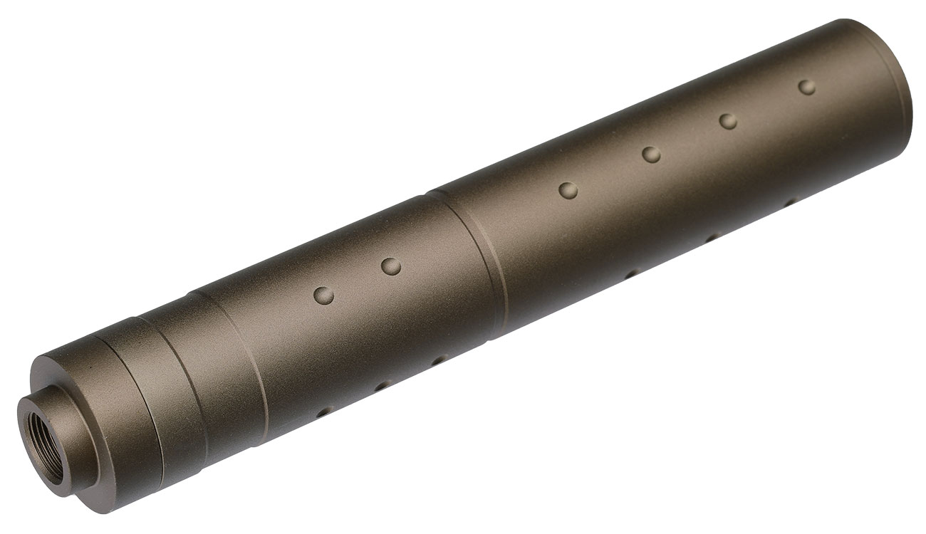 Big Dragon Aluminium Suppressor 195 x 30mm 14mm- Dark Earth Bild 1