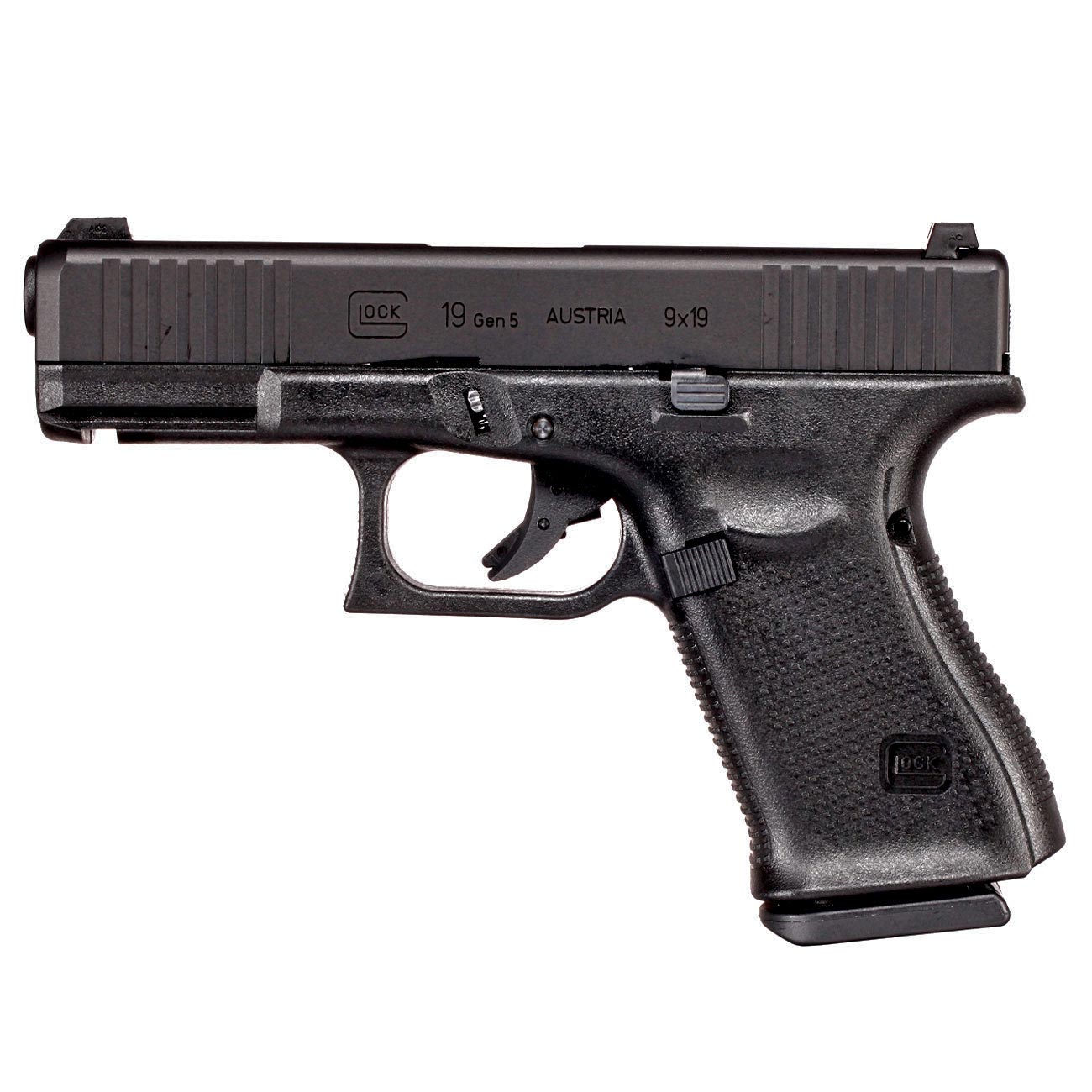 Glock 19 Gen. 5 Airsoft mit Metallschlitten GBB 6mm BB schwarz Bild 1