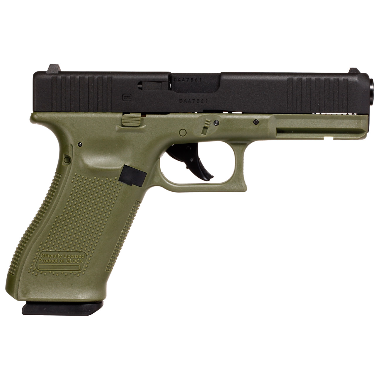 Glock 17 Gen. 5 mit Metallschlitten CO2 BlowBack 6mm BB schwarz / Battlefield Green Bild 3