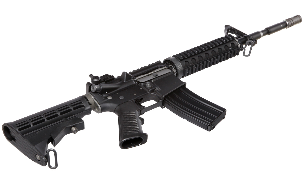 Wei-ETech FN Herstal M4A1 RIS Carbine Vollmetall AWSS Open-Bolt Gas-Blow-Back 6mm BB schwarz Bild 4