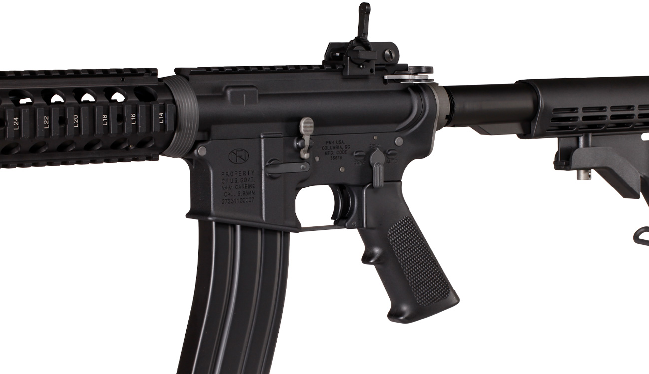 Wei-ETech FN Herstal M4A1 RIS Carbine Vollmetall AWSS Open-Bolt Gas-Blow-Back 6mm BB schwarz Bild 7