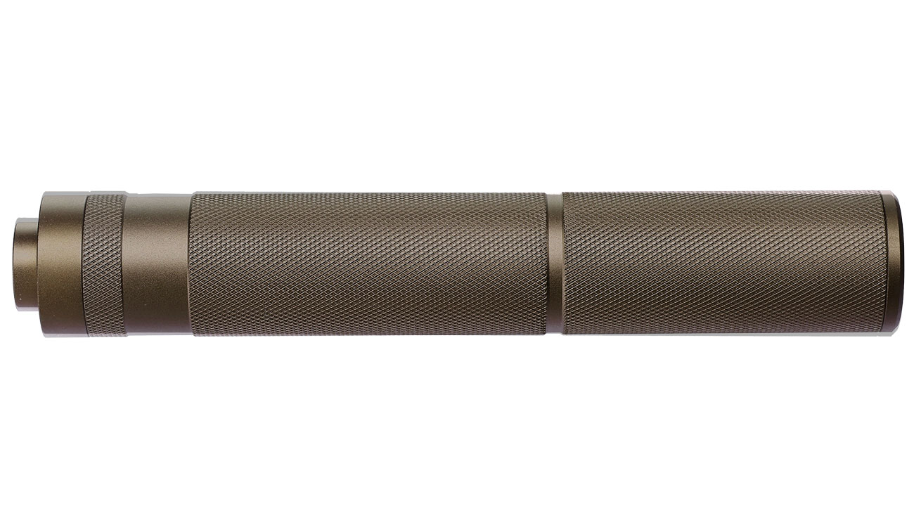 Big Dragon Aluminium Suppressor 195 x 30mm 14mm- Dark Earth Bild 3