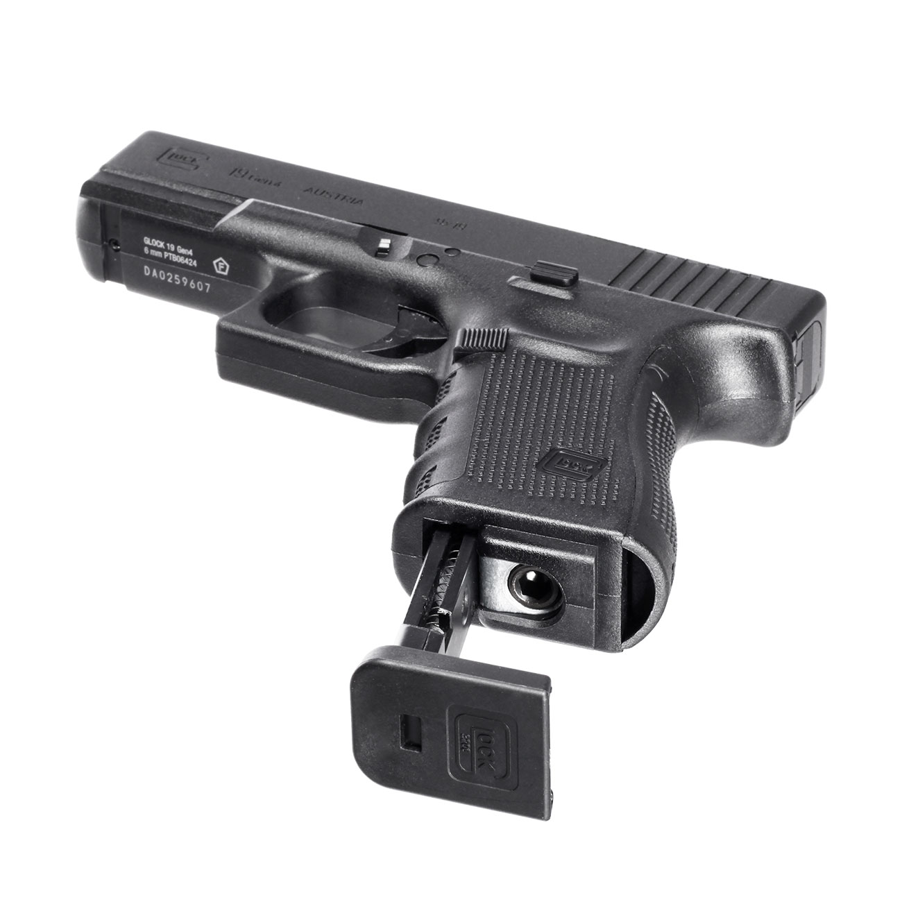 Glock 19 Gen. 4 MOS Airsoft mit Metallschlitten CO2 NBB 6mm BB schwarz Bild 4