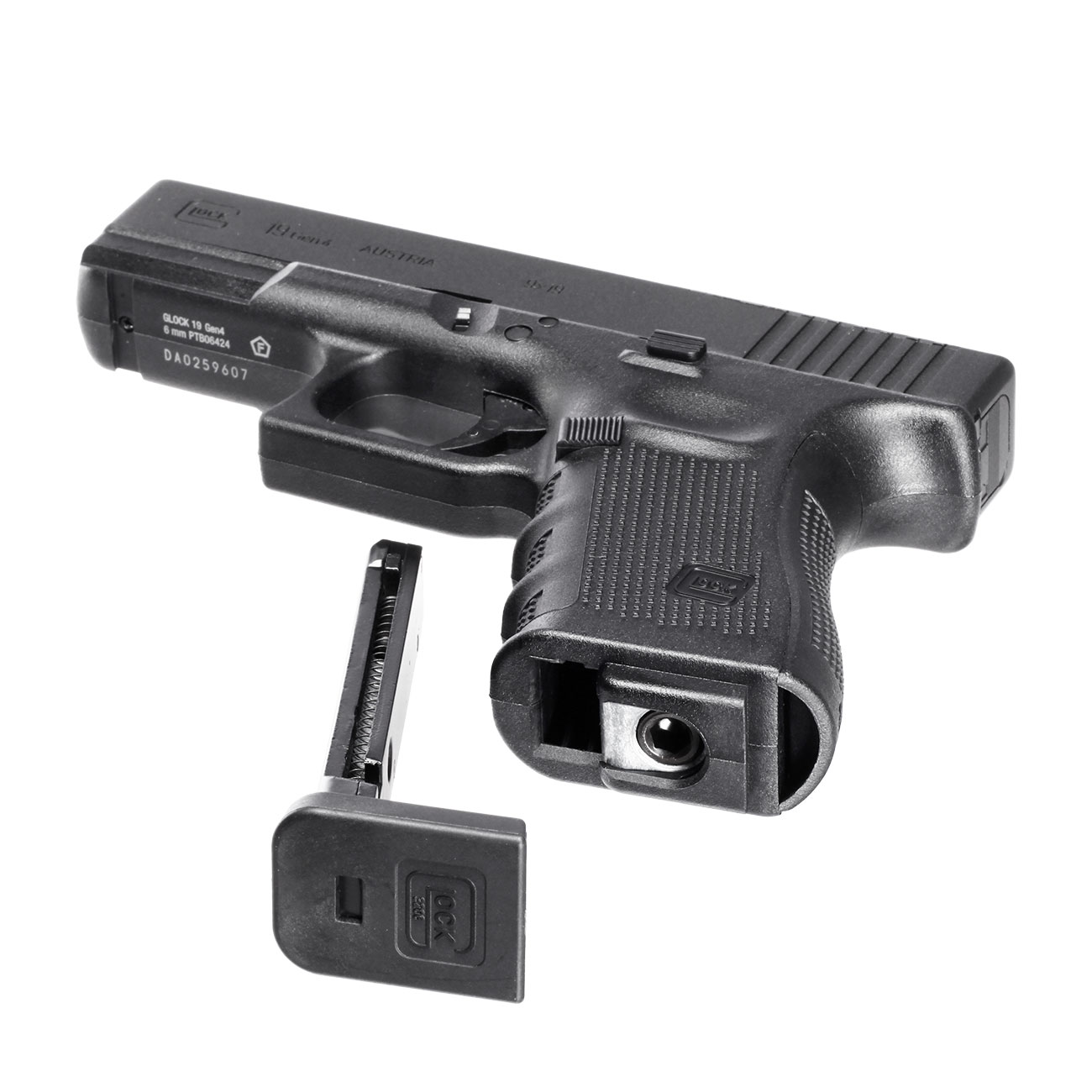 Glock 19 Gen. 4 MOS Airsoft mit Metallschlitten CO2 NBB 6mm BB schwarz Bild 5
