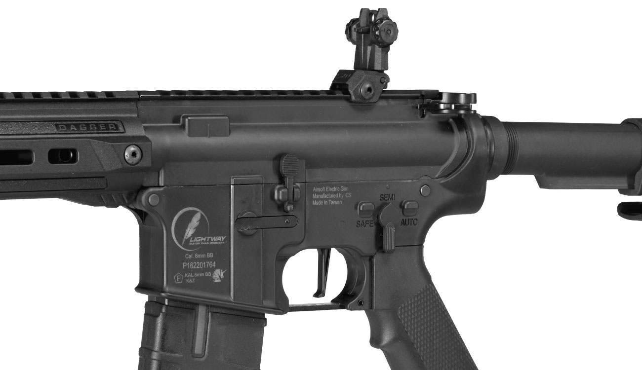 ICS M4 Lightway Dagger Polymergehuse Mosfet S-AEG 6mm BB schwarz Bild 7