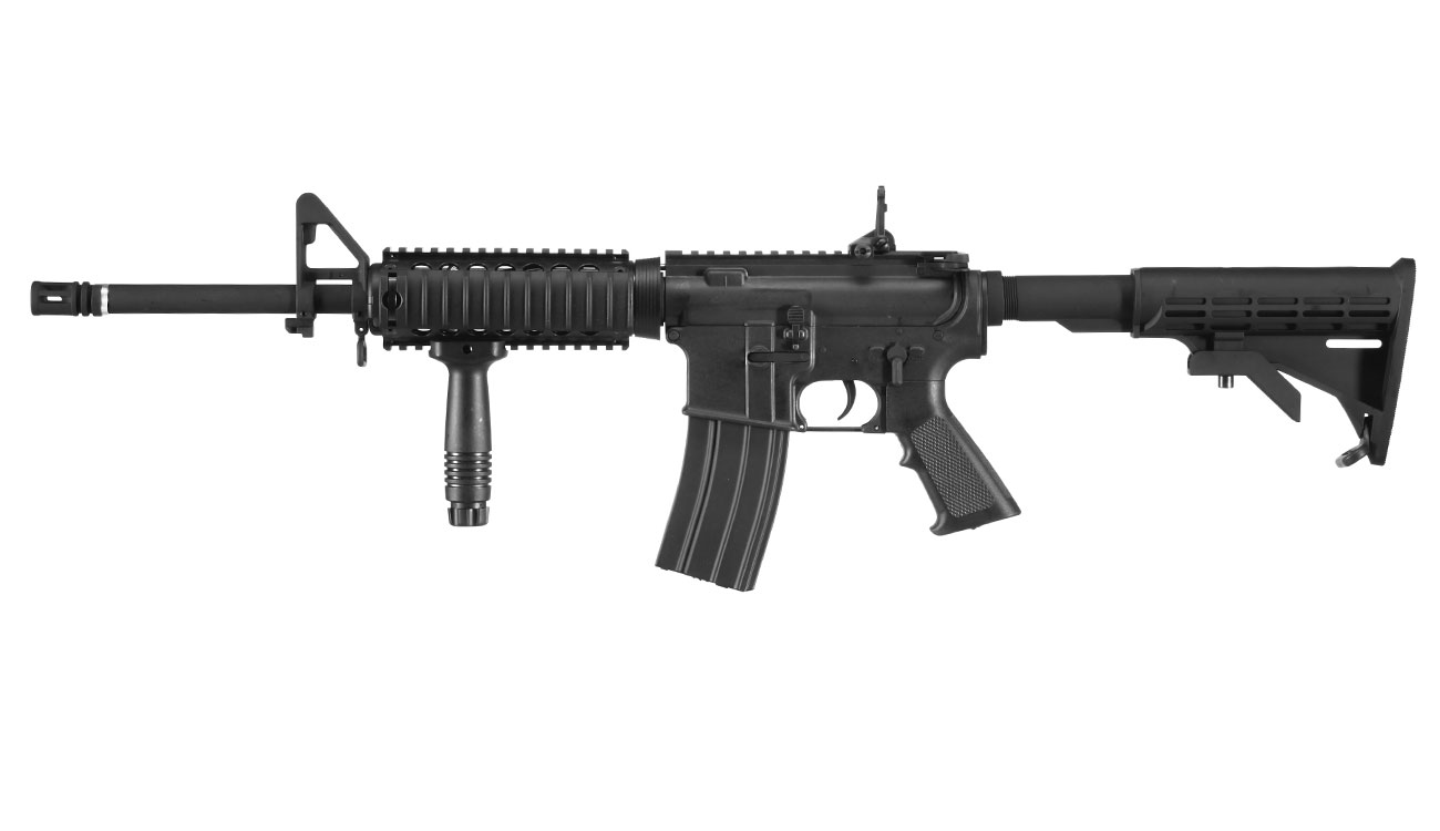 APS M4 RIS Carbine Kompetitor-Series eSilver Edge SDU-MosFet 2.0 AEG 6mm BB schwarz Bild 1