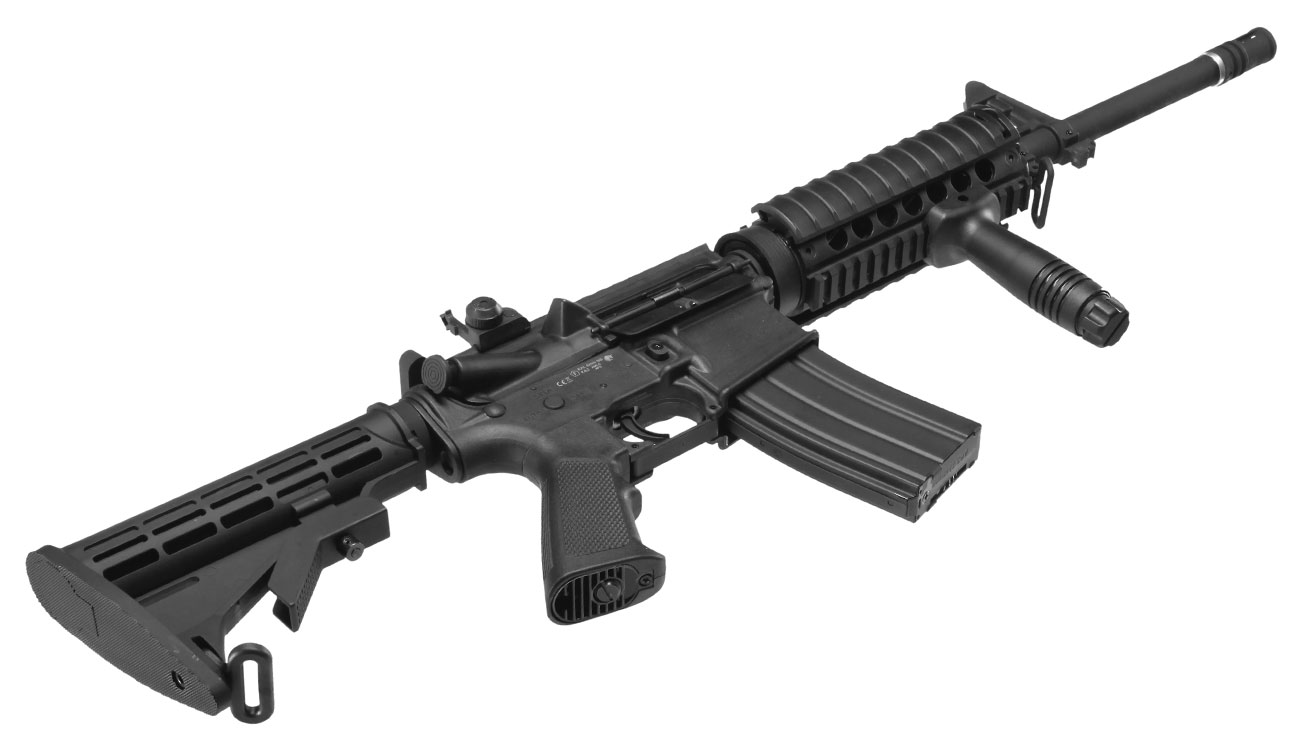 APS M4 RIS Carbine Kompetitor-Series eSilver Edge SDU-MosFet 2.0 AEG 6mm BB schwarz Bild 4