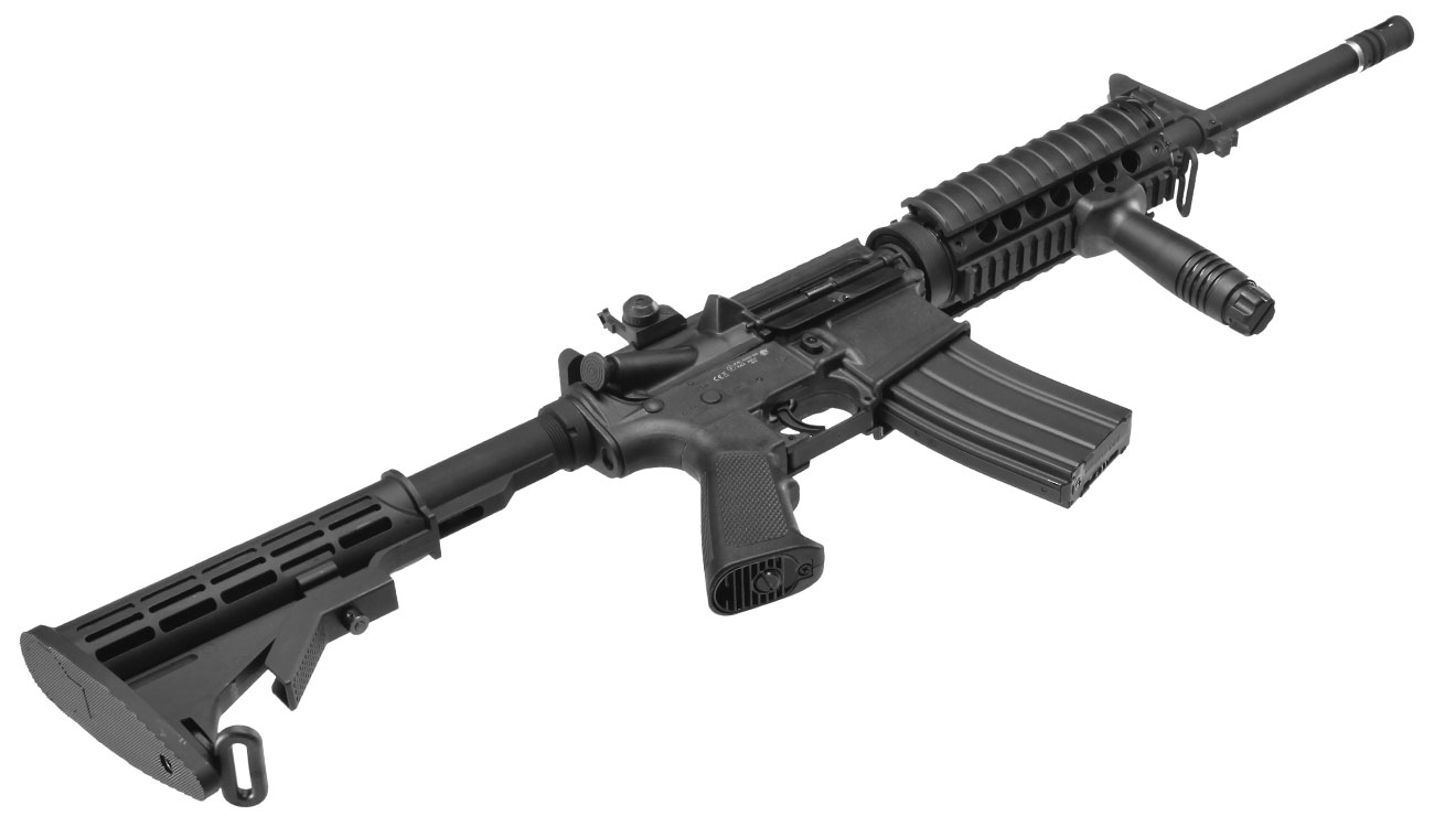 APS M4 RIS Carbine Kompetitor-Series eSilver Edge SDU-MosFet 2.0 AEG 6mm BB schwarz Bild 5