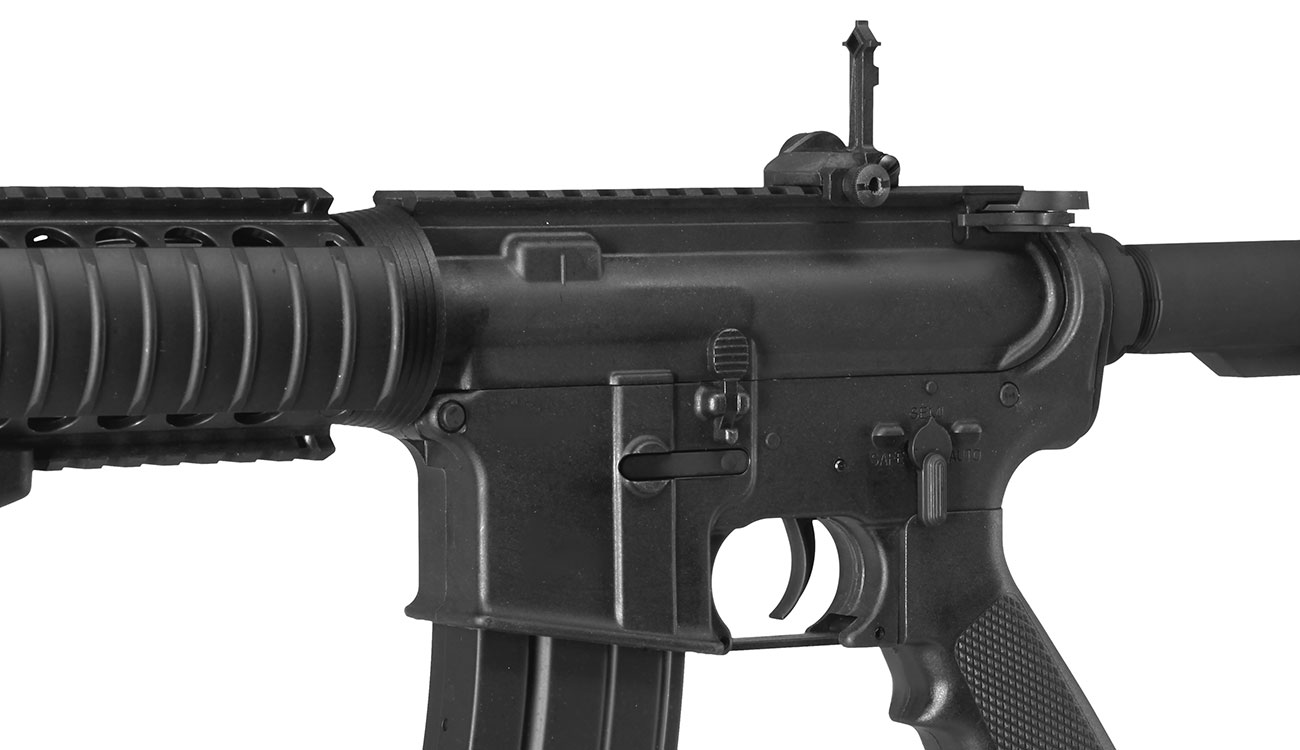 APS M4 RIS Carbine Kompetitor-Series eSilver Edge SDU-MosFet 2.0 AEG 6mm BB schwarz Bild 7