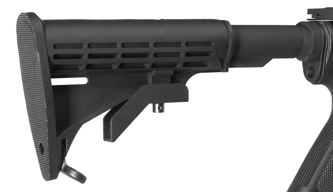 APS M4 RIS Carbine Kompetitor-Series eSilver Edge SDU-MosFet 2.0 AEG 6mm BB schwarz Bild 9