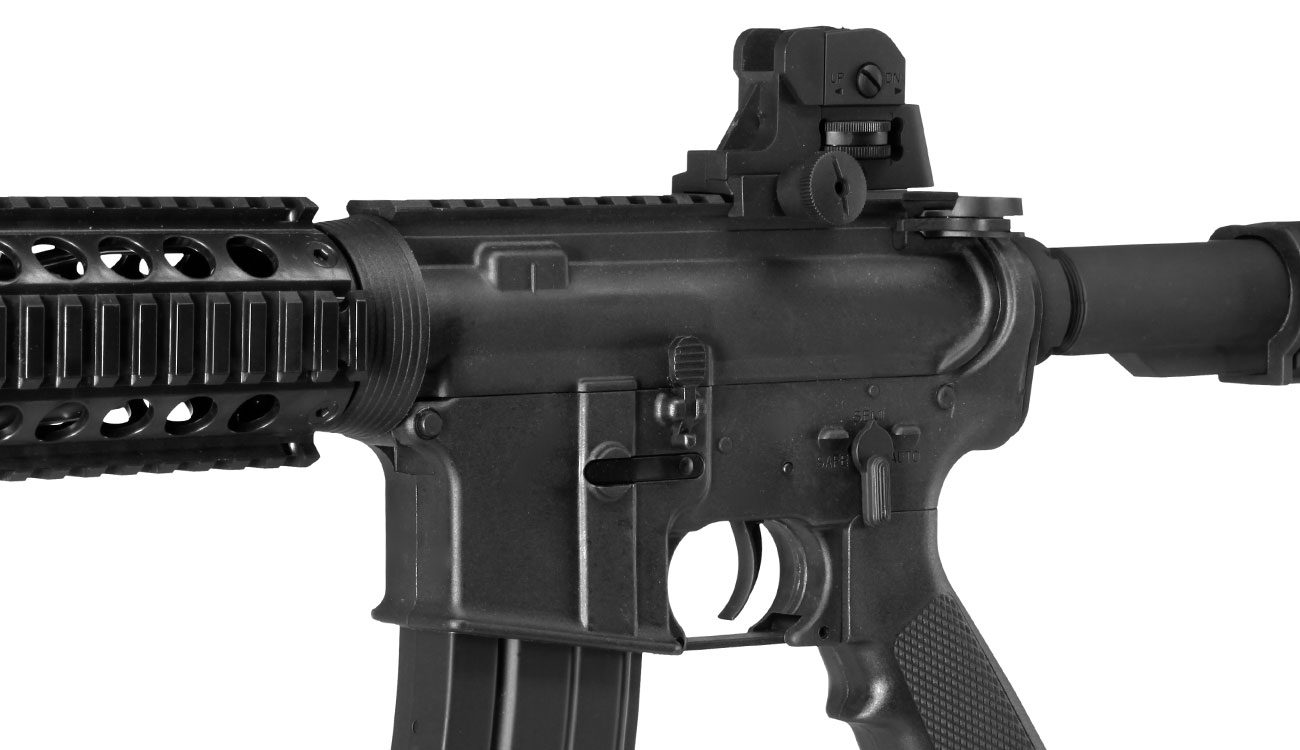 APS M4 CQB RIS Kompetitor-Series eSilver Edge SDU-MosFet 2.0 AEG 6mm BB schwarz Bild 7