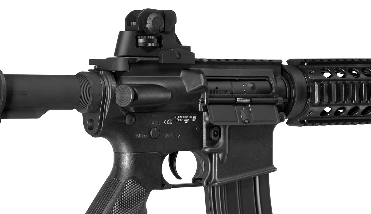 APS M4 CQB RIS Kompetitor-Series eSilver Edge SDU-MosFet 2.0 AEG 6mm BB schwarz Bild 8
