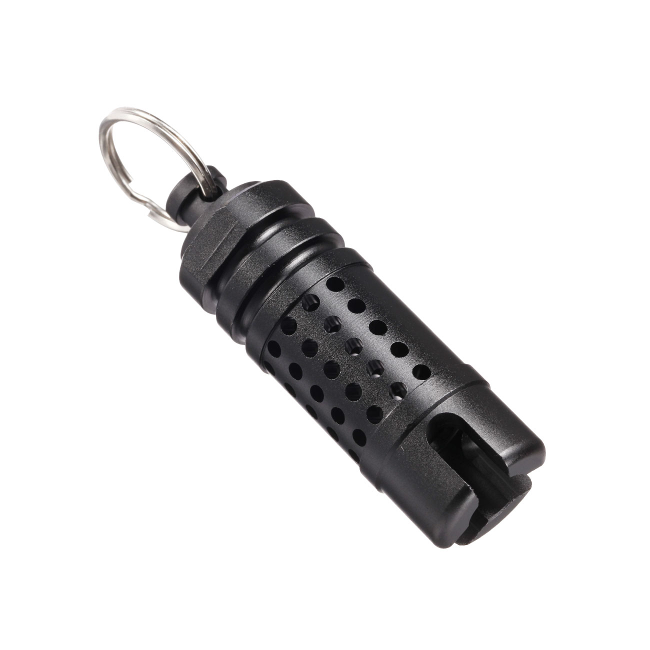 Matrix Hive CNC Aluminium Flash-Hider schwarz 14mm- mit Schlsselanhnger-Adapter Bild 2