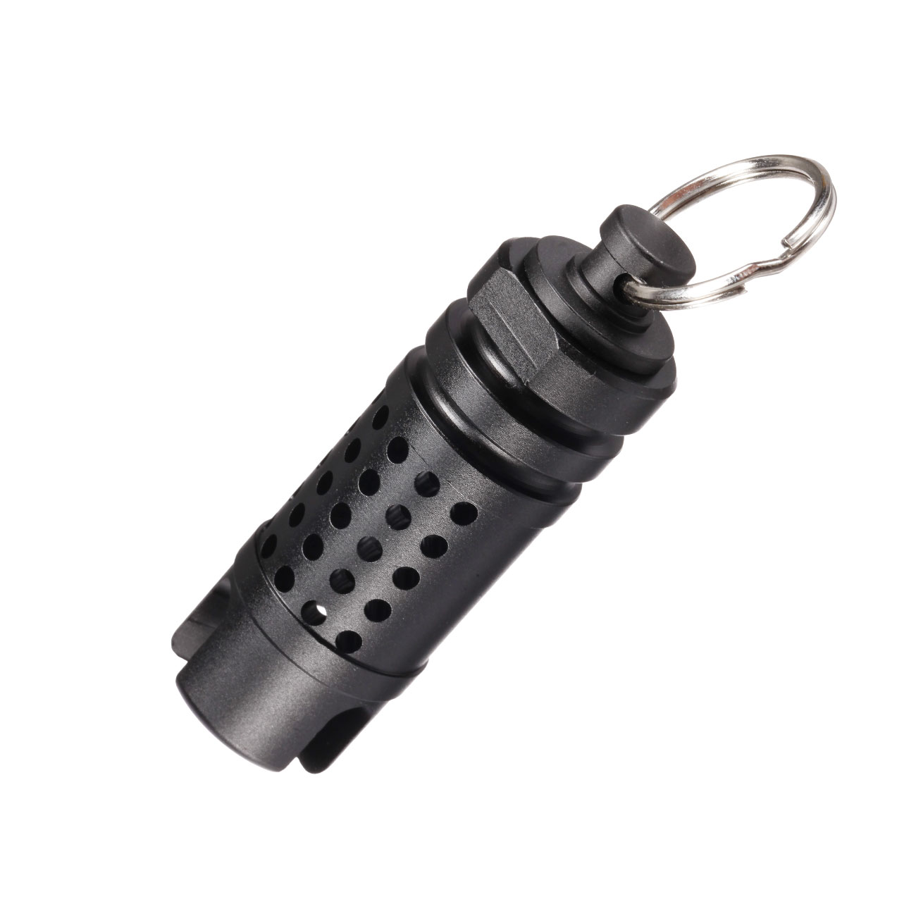 Matrix Hive CNC Aluminium Flash-Hider schwarz 14mm- mit Schlsselanhnger-Adapter Bild 3